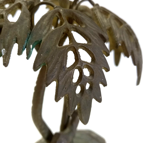 Antik gegossen Bronze Messing Kamel unter Palme/Wohnkultur Skulptur Figur - Bild 16 von 21