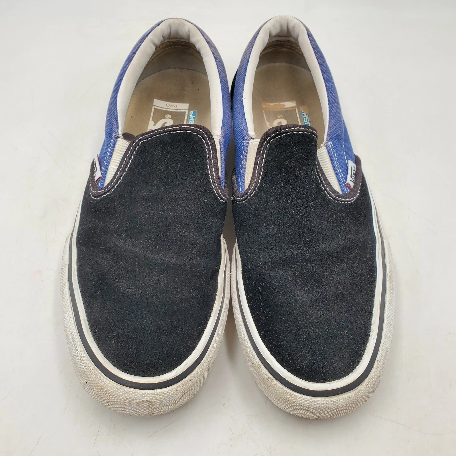 Scarpe da skateboard antieroe Vans taglia 7 5 nere blu slip on