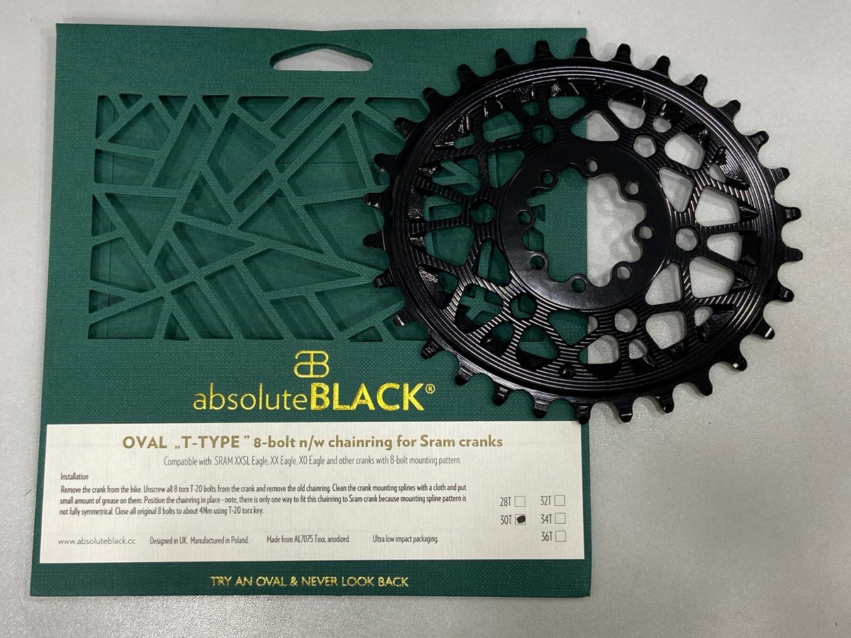 AbsoluteBlack OVAL T-Type 8-Bolt 3mm Offset Direct Mount Chainring