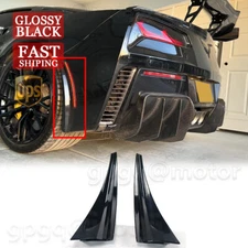 For Corvette C7 GM XL Extended 14-2019 Glossy Black Rear Splash Guards Mud Flaps