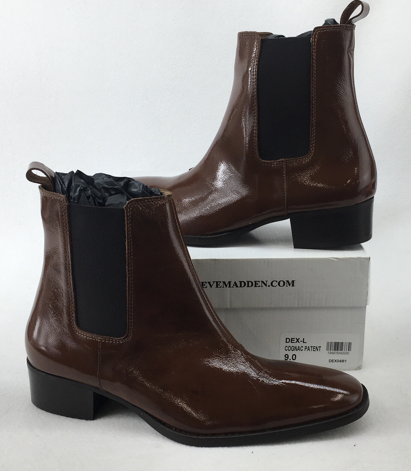 Steve Madden Dex-L Cognac Patent 