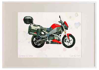 A3 Photo Frame Buell XB12XT 2008 Watercolour Print Ltd Edition