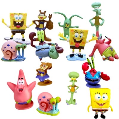 6-14Pc Set SpongeBob SquarePants Action Figures Collectible Model Toys Kids Gift