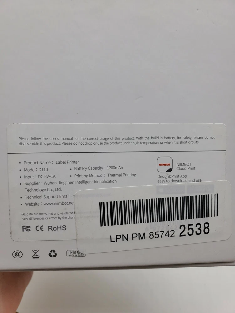 Portable Wireless Rechargeable Label Maker D110 Mini Bluetooth Printer B25