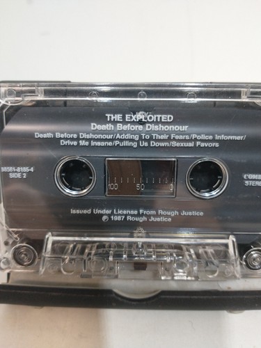 The Exploited "DEATH BEFORE DISHONOUR" Rough Justice Cassette Tape 1987 - Picture 7 of 13