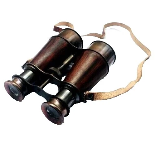 Binoculares primario de cuero telescopios marítimos antiguos