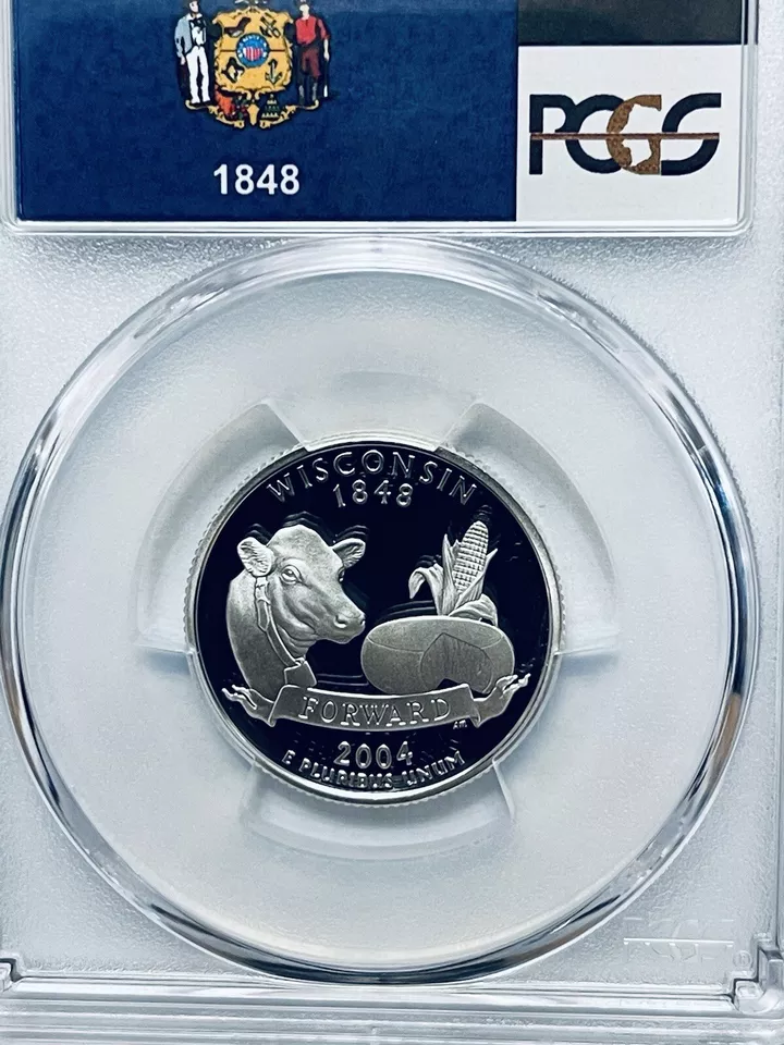 2004-S Wisconsin Statehood Silver Quarter PCGS PR70DCAM - Image 4 of 4
