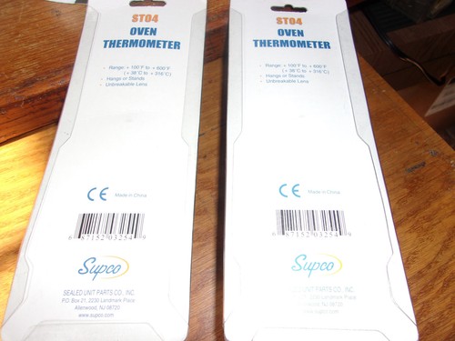 LOT OF 2 Supco ST04 Oven Test Thermometers (DOT2) BRAND NEW IN PACKAGE - Picture 2 of 2