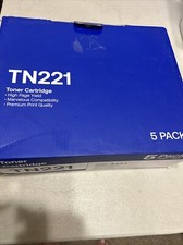 5 Pack TN-221 TN-225 C/M/Y/Bk Toner Set For Brother HL-3140CW HL-3170CDW