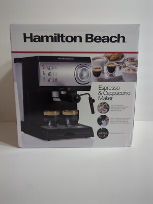 Hamilton Beach Espresso Machine 2-Cup+15-Bar Pump+ Steam Control+Milk Frother