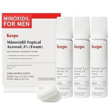 Keeps Minoxidil for Men Topical Hair Loss Aerosol Foam 5 Hair Growth Treatm...