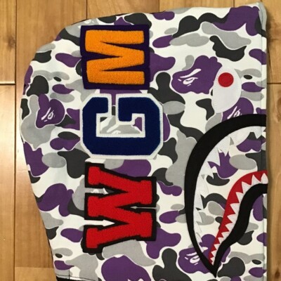BAPE × PUSHA T shark full zip hoodie NYC camo Black A Bathing Ape