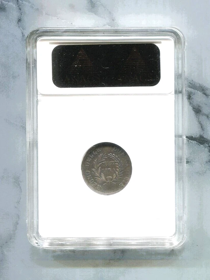 NAPOLI & SICILY- BEAUTIFUL SCARCE 1/2 LIRA, 1813, TOP POP ANACS GRADED VF 30 - Image 2 of 2