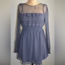 Free People dress. Light gray with see through lace size 0