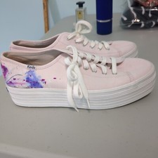 Keds Women's Triple Up Canvas Painterly Floral Sneakers 10