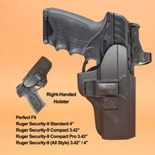 Security 9 Holster w/ Belt Clip Fit Ruger Security 9 40 Pro Standard Compact