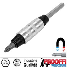 Spezial Bithalter mit Gelenk Kipp Funktion Magnet 1/4" Bits 100mm Lang YT-04635