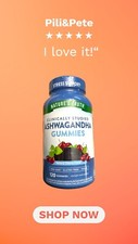 Nature's Truth Ashwagandha Gummies 300 mg 120 ct Natural Cherry Flavor NON GMO 