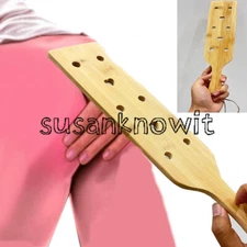 Binding Bamboo Wooden Spanking Paddle Flogger Handle Whip Penalty Slaver