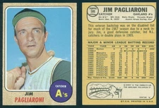 (36085) 1968 Topps 586 Jim Pagliaroni Athletics-EM