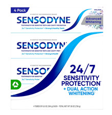 SENSODYNE Advanced Whitening Toothpaste, 6.5 oz, 4-Pack SENSODYNE Advanced White