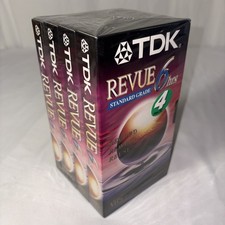 TDK Revue Premium Quality 6 Hrs 4 Pack VHS T-120