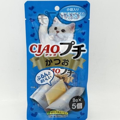 Inaba Ciao Katsuo 8g/(5pcs)貓咪零食 鰹魚肉泥片