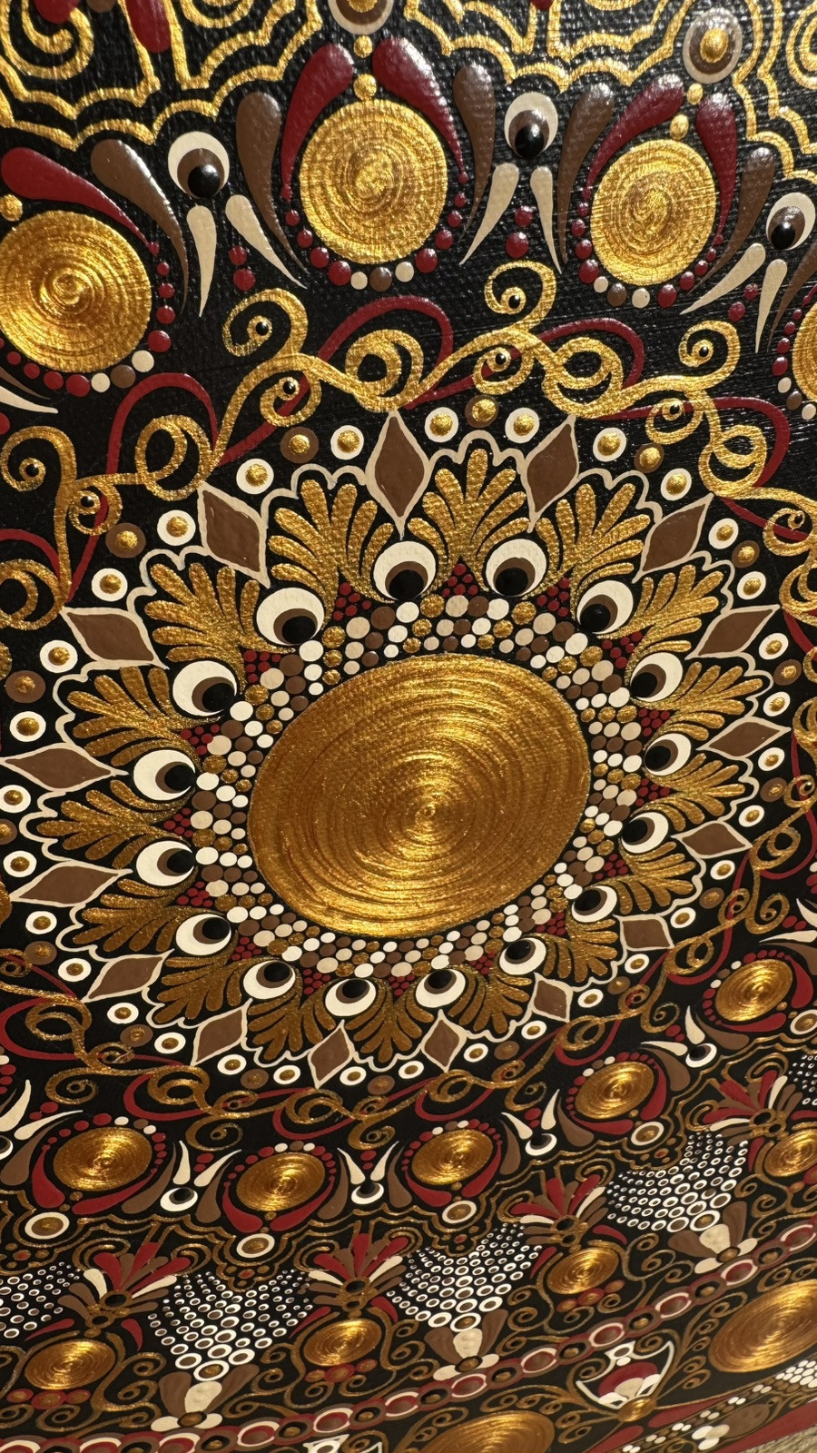 24” x 24”  Golden Earth Tones Mandala Canvas ASO JaDeL Rocks YouTube - By JaDeL