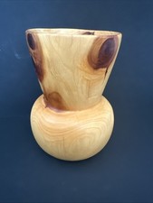 Vintage Hand Turned Sedona Red Cedar Vase Signed By Artist