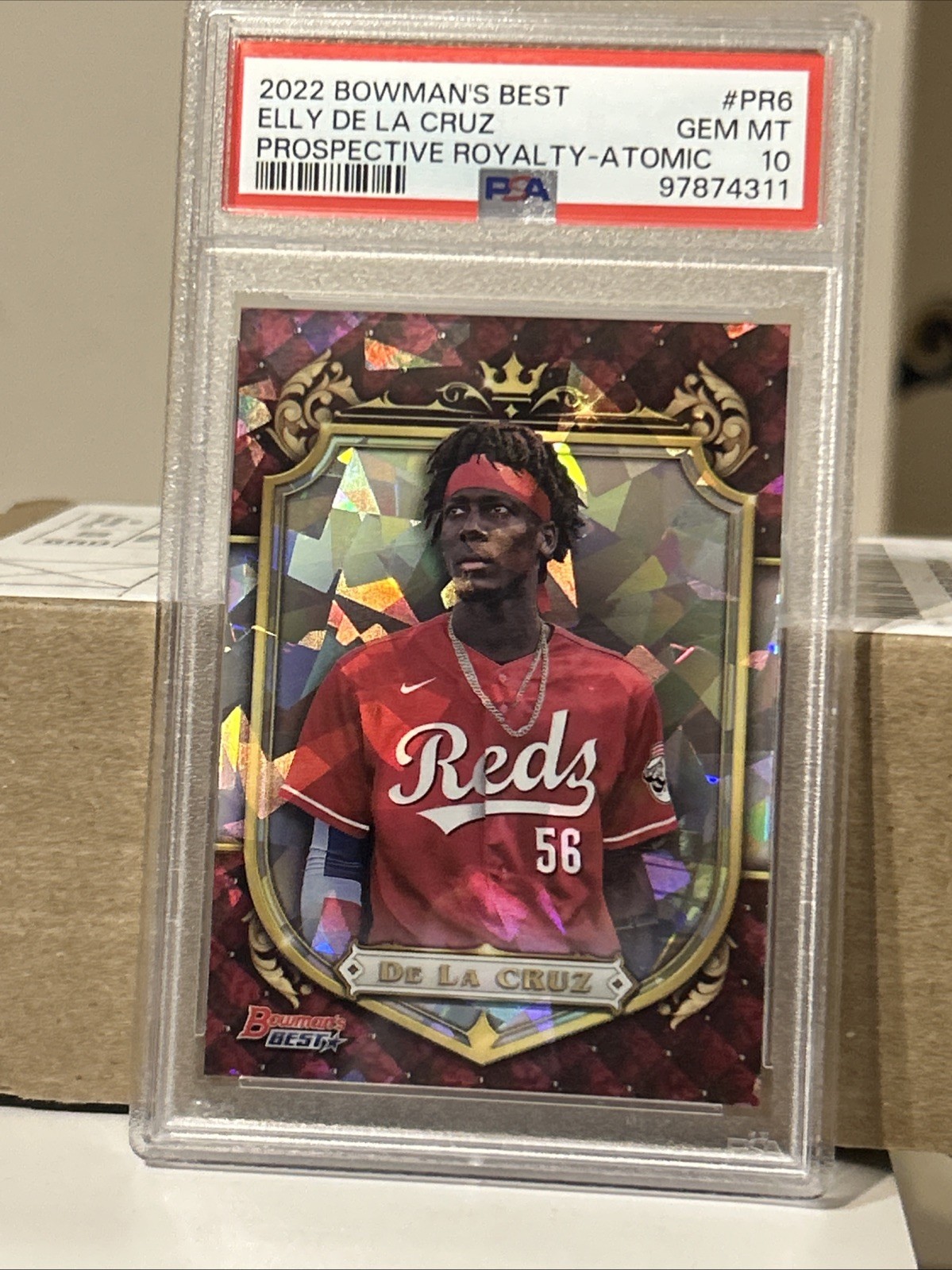 2022 Bowman’s Best Elly De La Cruz Prospective Royalty Atomic PSA 10