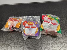 Set of 3 McDonalds Marvel Super Heroes Happy Meal 1996 Vintage  New Sealed