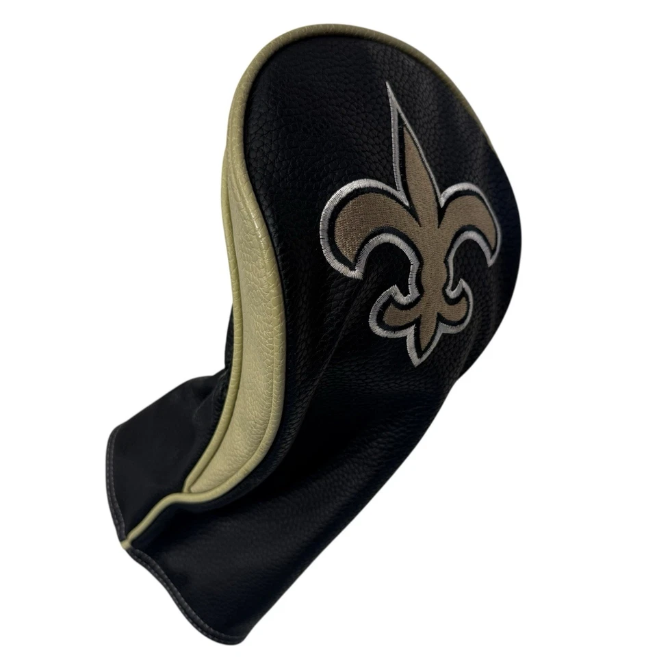 Casco de golf New Orleans Saints NFL cubierta para la cabeza del conductor negro y dorado WinCraft Foto 3 de 4