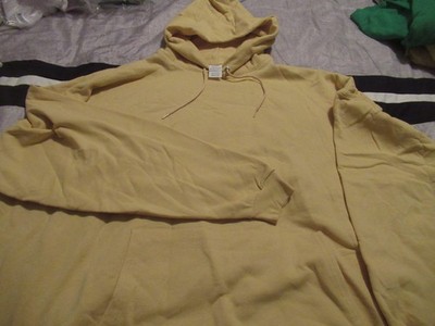 Size 5XL Hoodie Hanes NWOT Eco Smart Pale Yellow Pullover Free USA Shipping