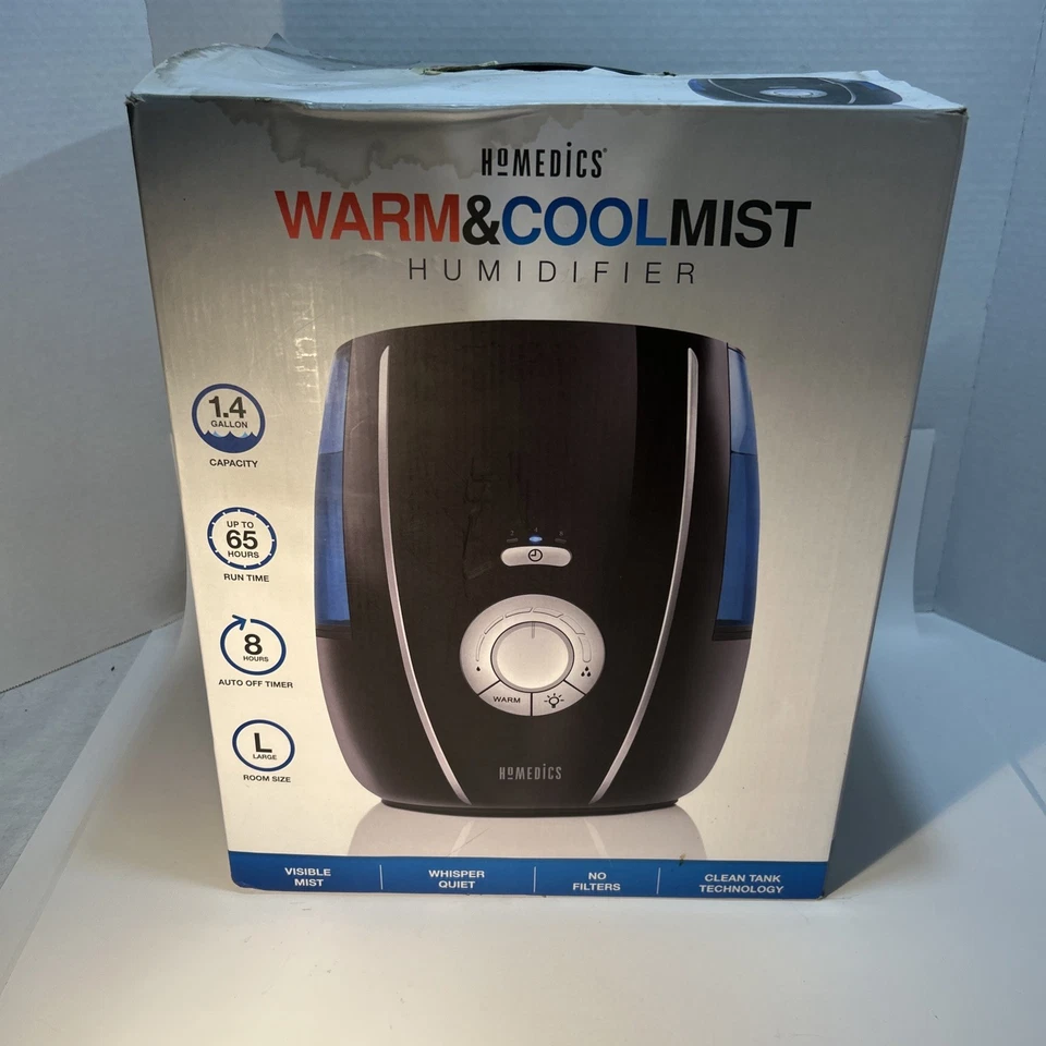 Homedics Warm & Cold Mist Humidifier, UHE-WM80 1.4 Gallon, Black - Image 2 of 4