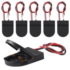 Coliao 6pcs cr2032 Battery Holder, CR2032 Holder with Switch, Black