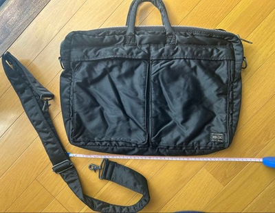 #ad PORTER Yoshida Tanker 2Way Briefcase Black Made in Japan Authentic $200.00