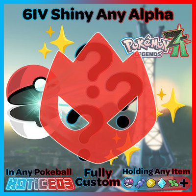   Shiny Any 1 Custom Alpha Pokemon 6IV + EVs   Pokemon Legends ZA   Fast  