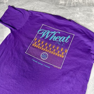 Vintage Judge Baldwins Wheat Ale T Shirt Mens XL Colorado Springs Purple 90s