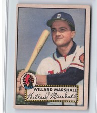 1952 Topps Willard Marshall 96 - Braves - VgEx - M1772