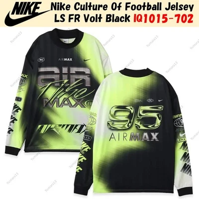 Nike Culture Of Football Jelsey LS FR Volt Noir IQ1015-702 - Photo 1/4