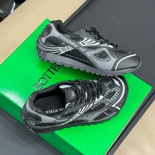 Bottega Veneta Unisex Casual Running Sneakers Men Women Comfort Black