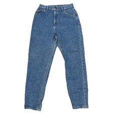 Vintage Lee 301 High Waist Mom Jeans Made In USA Women  s 14 Med Acid Wash 80s
