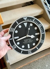 Wall Clock Submarine 10" w/luminescent Glow in the dark- Gift for him/her