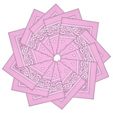 12 Pack Unisex Paisley Cowboy Bandanas Bulk Multi Purpose Headband Scarf