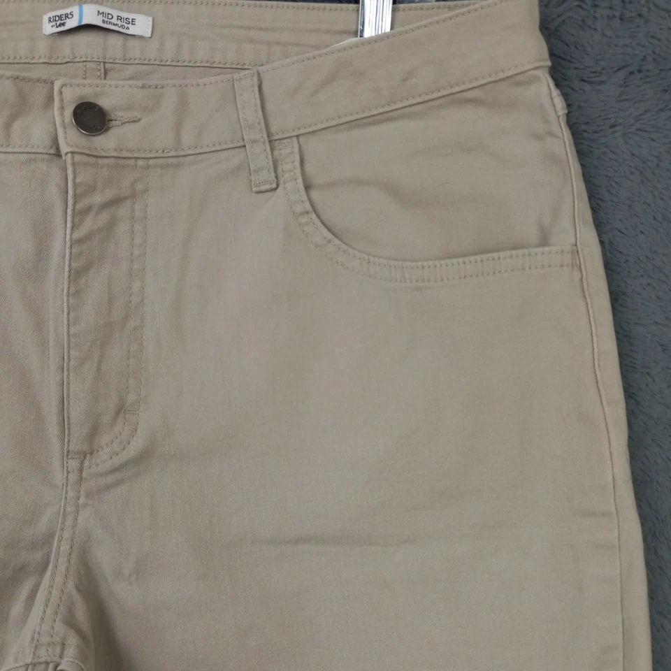 Pantalones Cortos de Jean Riders By Lee Para Mujer 16M (36x11") Bermudas de tiro medio Tostado/Beige Foto 4 de 4