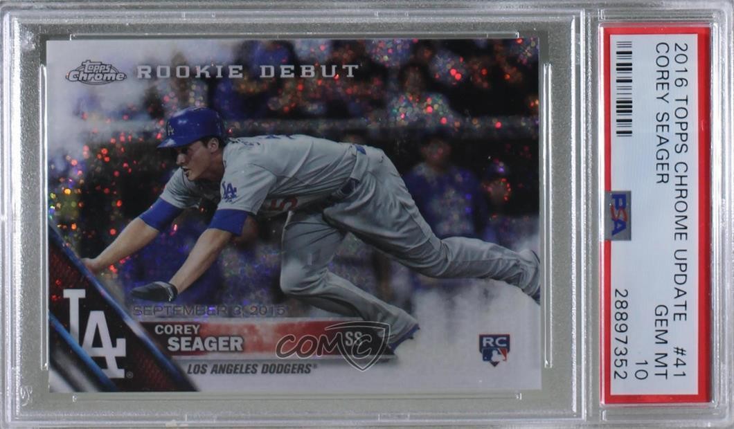 2016 Topps Chrome Update Corey Seager #HMT41 PSA 10 GEM MT 9z7