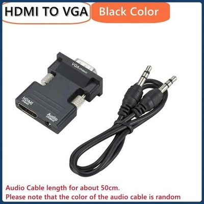 HDMI zu VGA Adapter Konverter Audio & Videokabel HDTV 1080P 60Hz für PC, Laptop