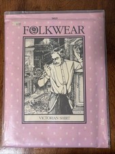 Vintage 1982 Folkwear 202 Victorian Shirt Sewing Pattern Size B Men Women