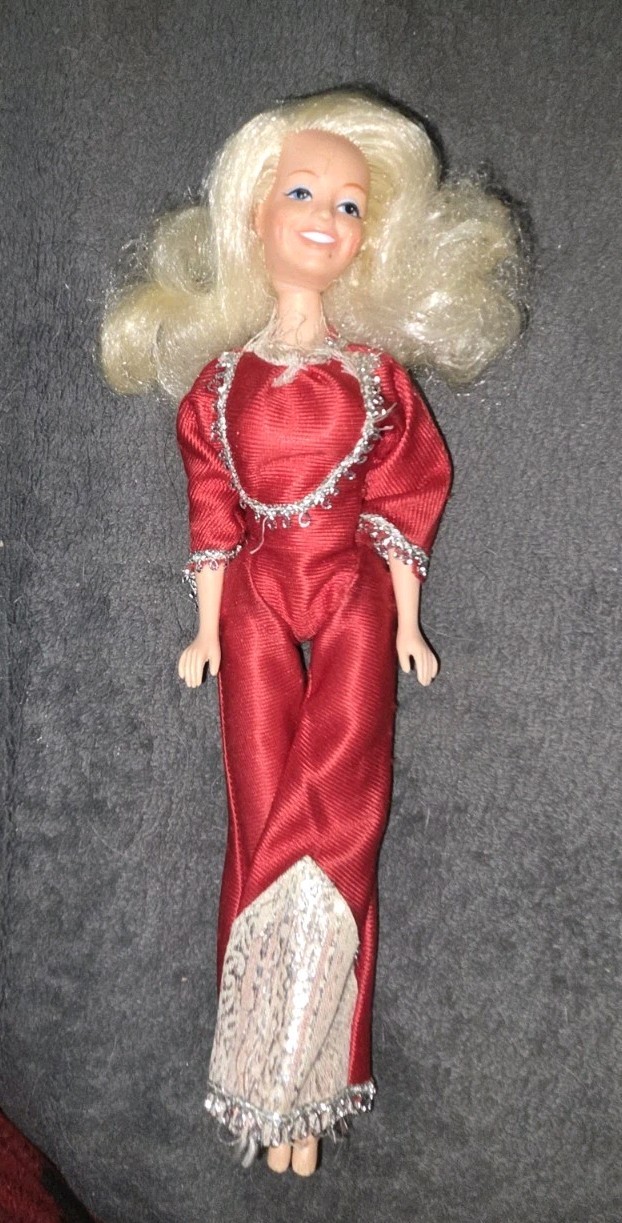 Vintage 1978 Goldberger Dolly Parton Doll In Original Jumpsu