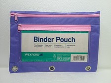 Wexford Binder Pouch 2 Pockets Fits All 3 Ring Binders Color As Shown